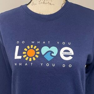 Life Is Good Navy Blue Graphic Sweatshirt